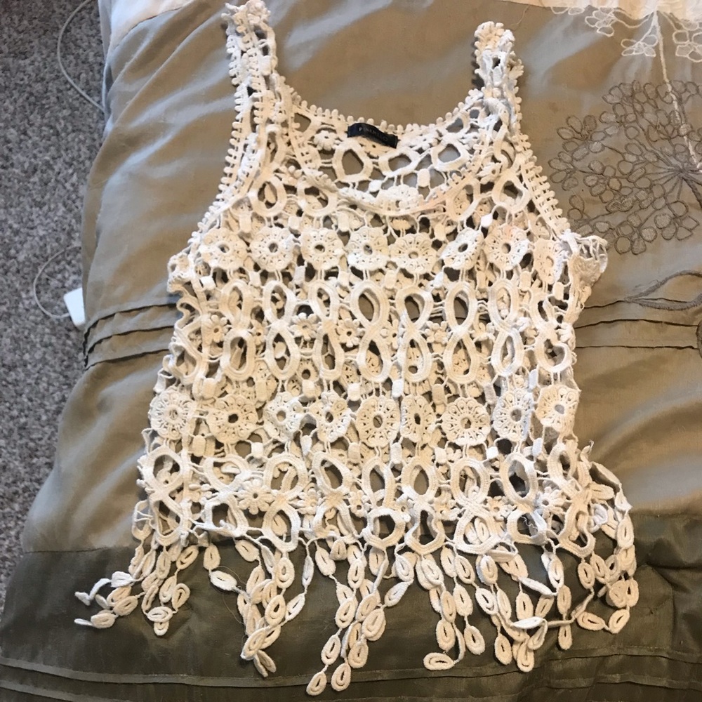 Crocheted lace medium tank Boho Coconug Girl